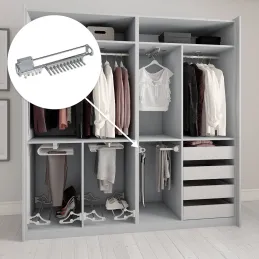 Izvlačni držač za remene i kravate GEOL / Srebrna