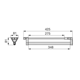 Izvlačiva vješalica 350 mm ELEMENT / Aluminij