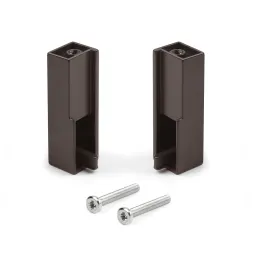Set završetaka za vješalicu LUXE - gornja montaža / Tamno smeđa