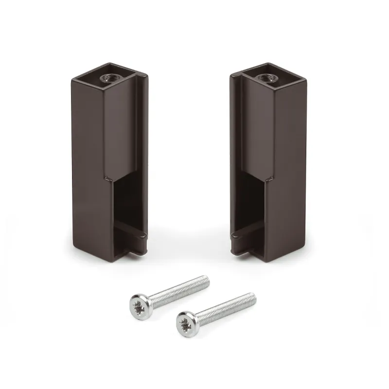 Set završetaka za vješalicu LUXE - gornja montaža / Tamno smeđa