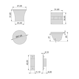 Magnetička sigurnosna brava - 2 kom REVALOCK / Bijela