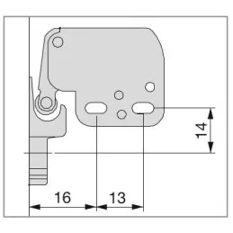 Mehanizam za otvaranje vrata bez ručki s protukom