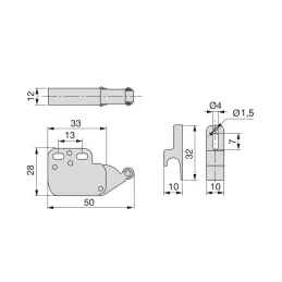 Mehanizam za otvaranje vrata bez ručki s protukom