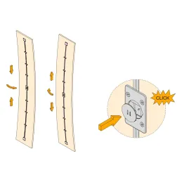 Set profila protiv savijanja vrata EVEN / Aluminij