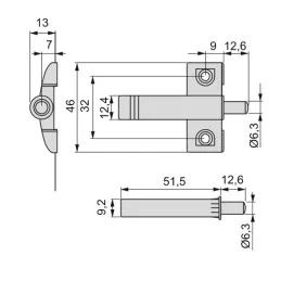 Univerzalno ublažavanje za vrata MINIDAMP - 10 kom / Sivo