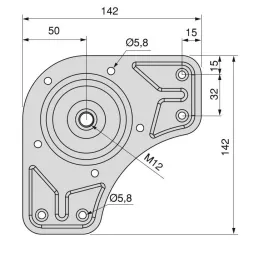 Set od 4 komada stolnih nogu ORION / Crna mat
