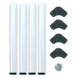 Set od 4 komada stolnih nogu ORION / Mat bijela