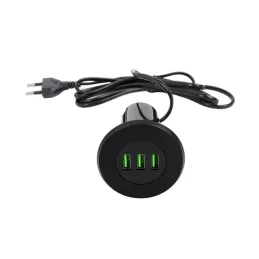 Interijer 3 x USB punjač za stol GOST / Crna mat