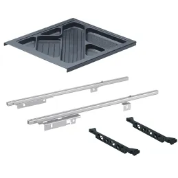 Izvlačna ladica za olovke 500 mm s prigušivačem / Crna