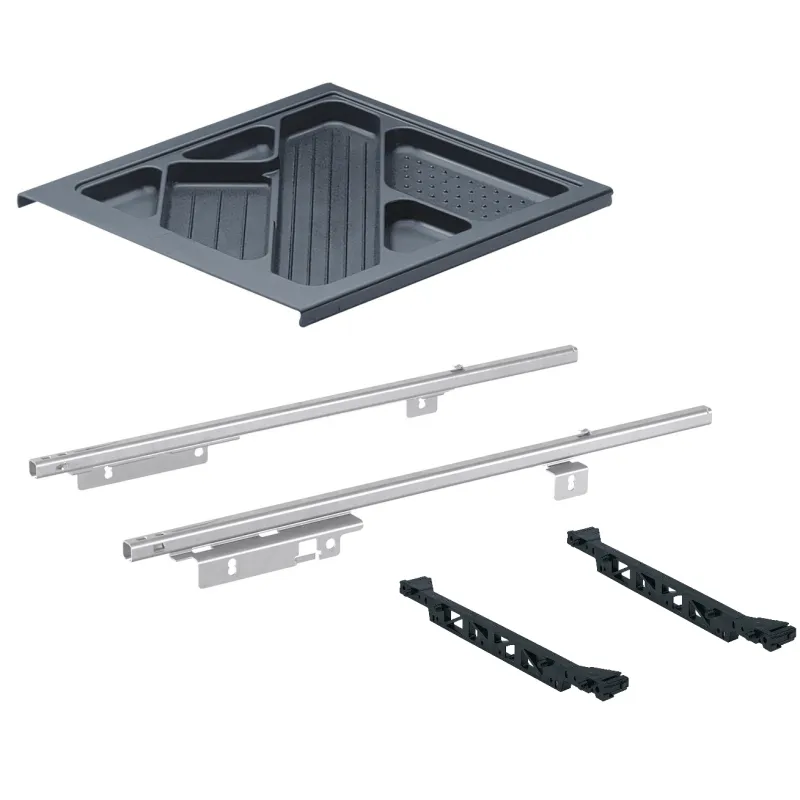 Izvlačna ladica za olovke 500 mm s prigušivačem / Crna