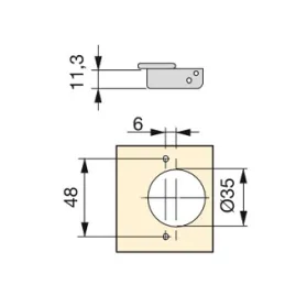 Zglobni okov 165° CLIP s ublaživačem EXCLUSIVE s 3D podloškom