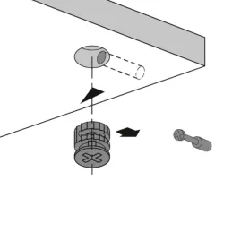 Set spojnog okova s polugom + ekscenter 18 / Nikal - 10 komada