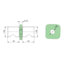 Dvostrana ručka KALLA / Sjajni nehrđajući čelik
