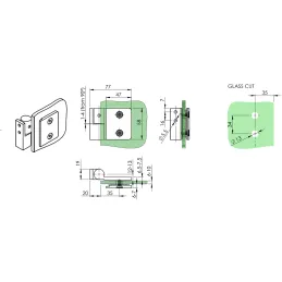 Závjes za tuš vrata SPECIALE zid /staklo - Sjajni krom