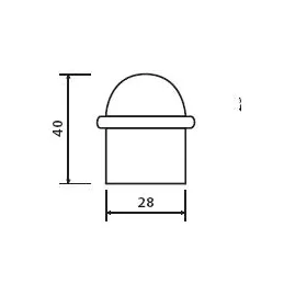 Vrata stop SIRIUS / Crna mat