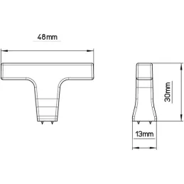 Ručka knopka ROMEO / Crna mat
