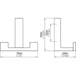 Vješalica OMEGA S / Brušeni mesing