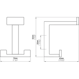 Vješalica OMEGA XL / Crna mat