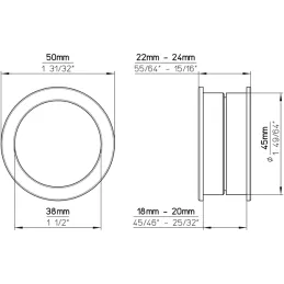 Dvostrana ručka DUBAI / Nehrđajući čelik