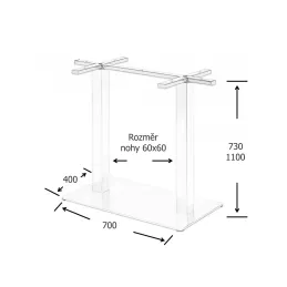 Stolni podnožje URBAN DUO / Nehrđajući čelik