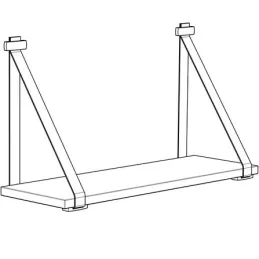 Kožni držač police FLORENCIA / Smeđa koža - par