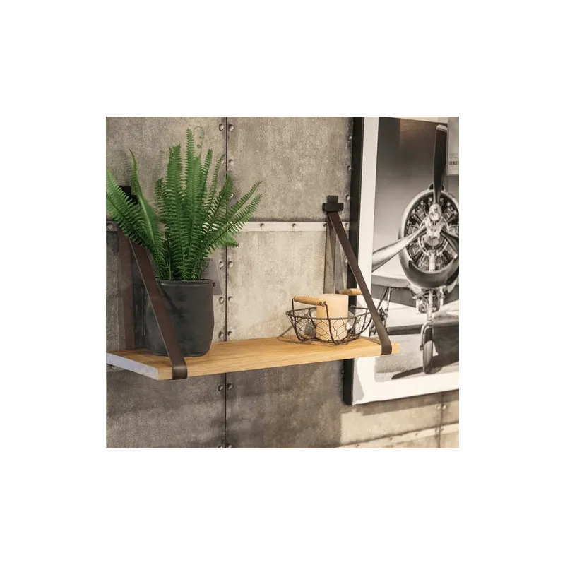 Kožni držač police FLORENCIA / Smeđa koža - par