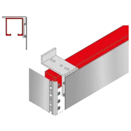Pokrivna letvica za tračnice K-075 / Aluminij