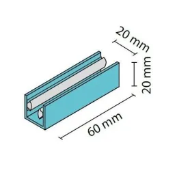 Donji vodič za staklo PORTAGLASS