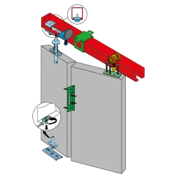 Šarka za preklopna vrata / Krom
