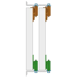 Gornji - donji vodilica za frezanje FAST R / Aluminij