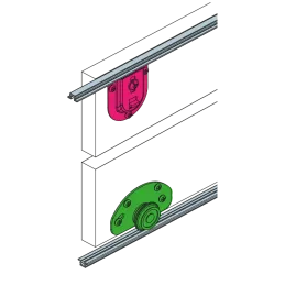 Gornji - donji vodilica za frezanje FAST R / Aluminij