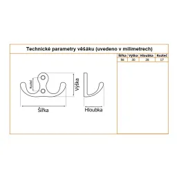 Vješalica MIKEL S / Mjedena patina