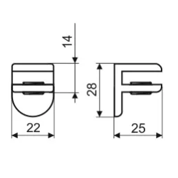 Držač police GRIP / Satina