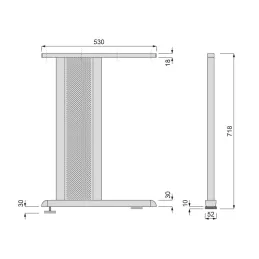 Set uredskih nogu TAURUS / Siva RAL 9006