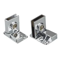 Závjes za staklena vrata UNION bez bušenja - Par / Sjajni krom