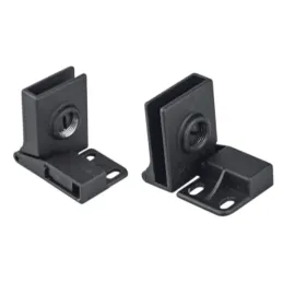 Závjes za staklena vrata UNION bez bušenja - Par / Crna mat