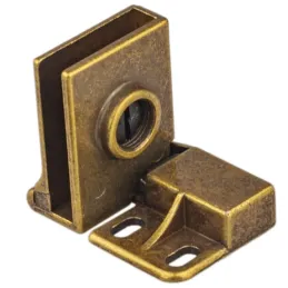 Zakrivnača za staklena vrata UNION bez bušenja - Par / Mjed patina