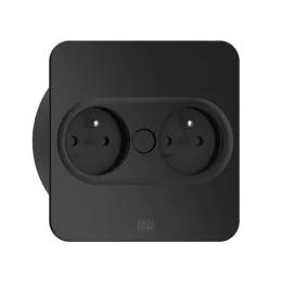 Električna utičnica Twist square 2x 230V / Crna mat