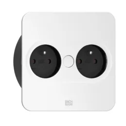 Električna utičnica Twist square 2x 230V / Bijela mat