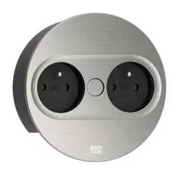 Električna utičnica Twist oval 2x 230V / Nehrđajući čelik