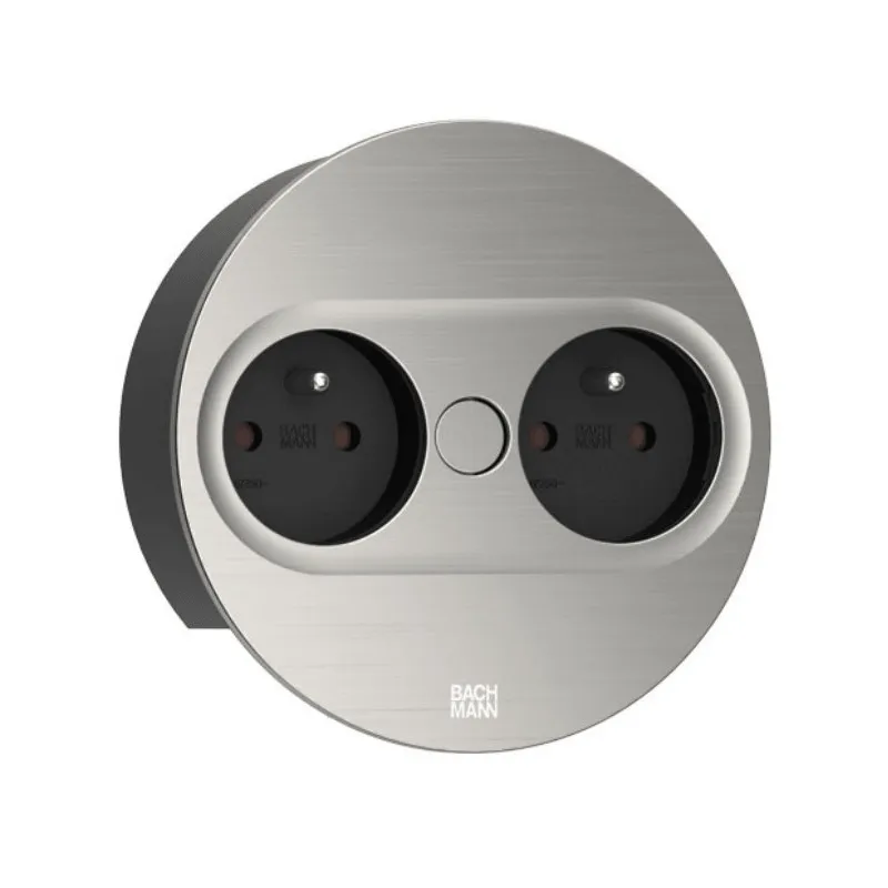 Električna utičnica Twist oval 2x 230V / Nehrđajući čelik