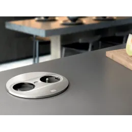 Električna utičnica Twist oval 2x 230V / Nehrđajući čelik