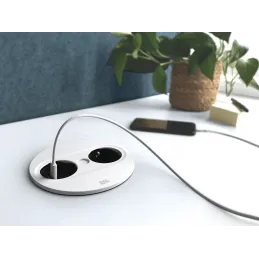 Električna utičnica Twist oval 1x 230V + USB A-C / Mat bijela