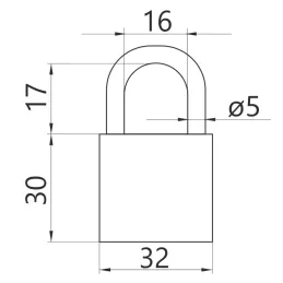 Visića željezna brava GERDA KZZS 30mm