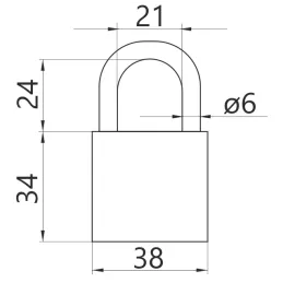 Visića lijevana lokot GERDA KZZS 40mm