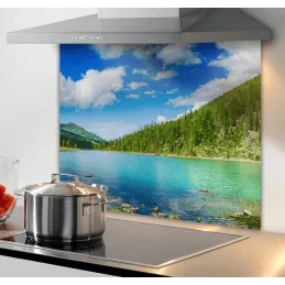 Staklena pregrada za ploču za kuhanje 600 mm / Panorama