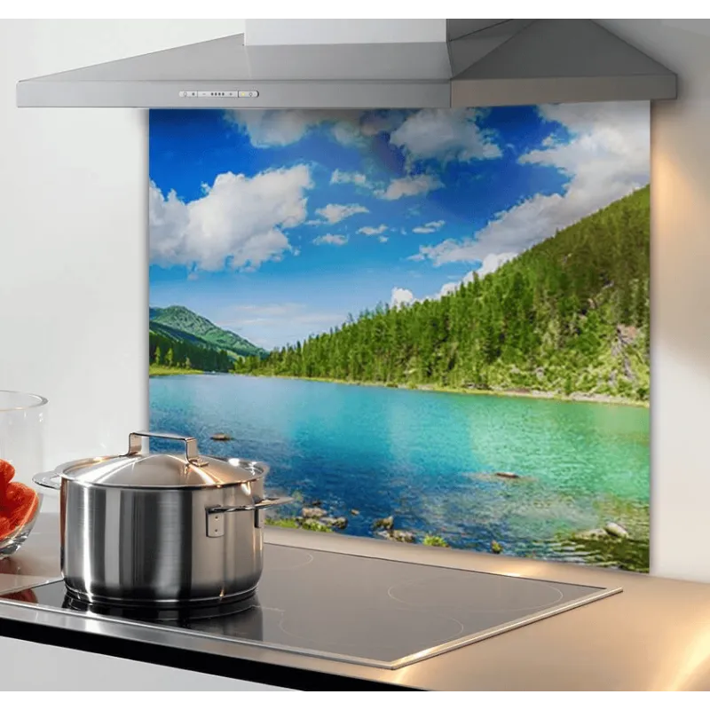 Staklena pregrada za ploču za kuhanje 600 mm / Panorama