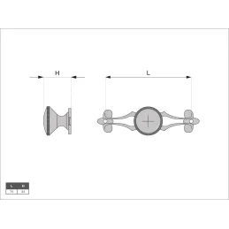 Ručka knopka ANET / Crna mat