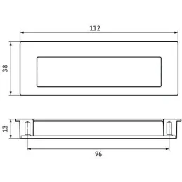 Ugradbena ručka MALI / Sjajno zlatna