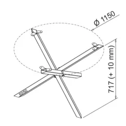 Stolna konstrukcija PRATO / Crna mat